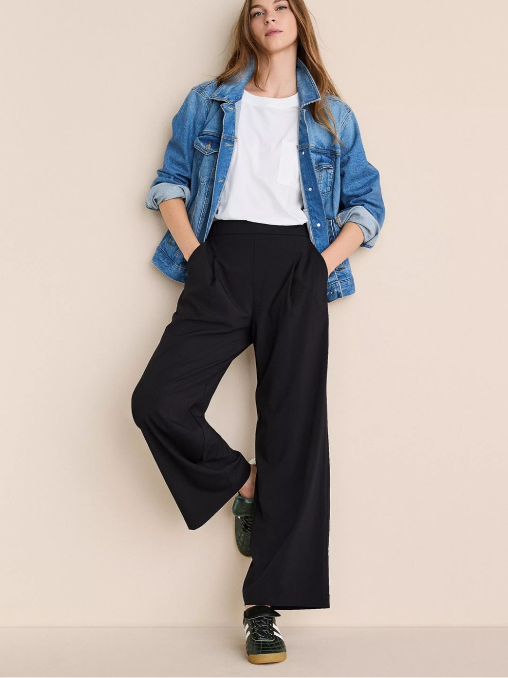 LOFT Lou & Grey Wanderweave High Rise Wide Leg Trousers - Size Small